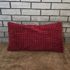 Red Squared Design Decor Pillow
